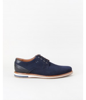 Sapatos Estilo Casual Em Camurca Azul Para Homem  Ref: 02