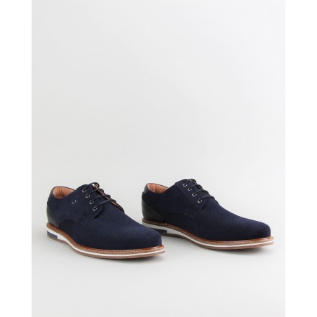 Sapatos Estilo Casual Em Camurca Azul Para Homem  Ref: 02