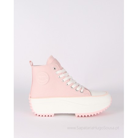 Sapatilhas Rosas de Lona com Plataforma Alta REFRESH Ref: 170846
