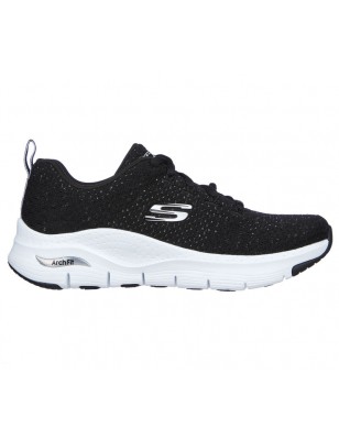 SKECHERS ARCH FIT GLEE FOR ALL BLACK WHITE Ref: 149713