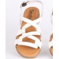 Sandalias Rasas Brancas em Couro SACCHI Ref: 3401 Sandalias Rasas Brancas em Couro SACCHI Ref: 3401