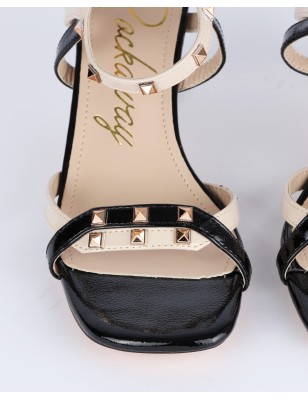 Sandalias Altas Pretas com Tachas ROCKAWAY Ref: 85613B