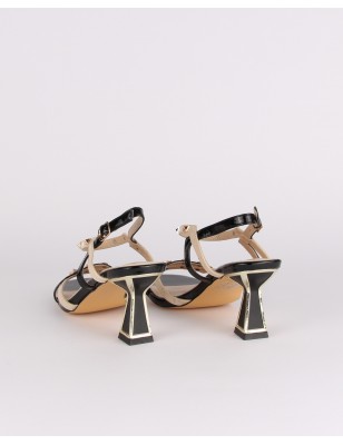 Sandalias Altas Pretas com Tachas ROCKAWAY Ref: 85613B