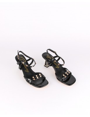 Sandalias Altas Pretas com Tachas ROCKAWAY Ref: 85613D