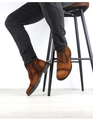 Botas Homem Camurca Camel HOLD Ref: 134
