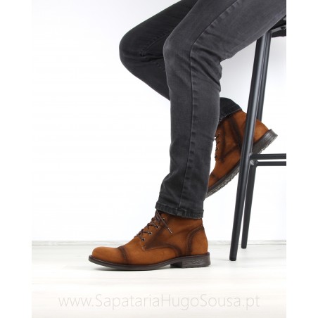 Botas Homem Camurca Camel HOLD Ref: 134