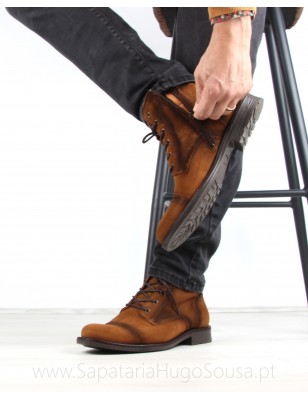 Botas Homem Camurca Camel HOLD Ref: 134