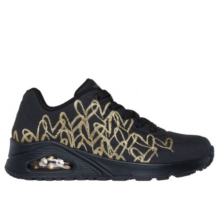 SKECHERS UNO GOLDEN HEART BLACK GOLD Ref: 177975
