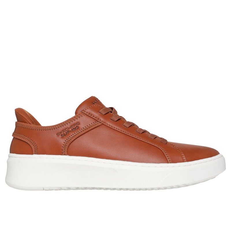 SKECHERS SLIP INS COURT BREAK DOUBLE VENTED COGNAC Ref: 183177