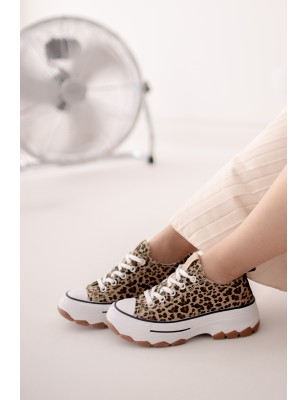 REFRESH Sapatilhas Com Plataforma Padrao Leopardo Ref:172477