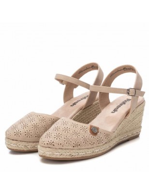 Refresh Sandália de Cunha Bege Ref:172639B