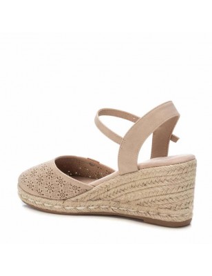 Refresh Sandália de Cunha Bege Ref:172639B