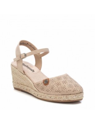 Refresh Sandália de Cunha Bege Ref:172639B