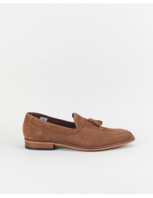 Loafers Homem Com Berloque Camurca Camel Ref: 5002