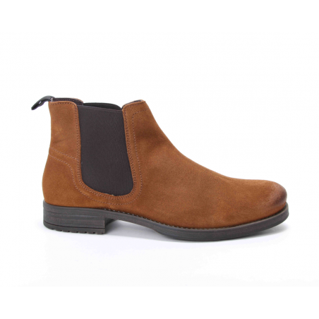 Botas Para Homem em Camurca Camel Com Elasticos Laterais - URBANFLY Ref: 8376