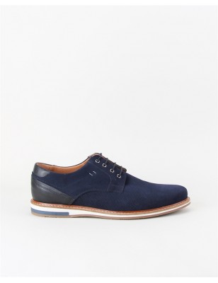 Sapatos Estilo Casual Em Camurca Azul Para Homem  Ref: 02