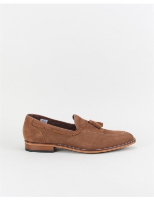 Loafers Homem Com Berloque Camurca Camel Ref: 5002
