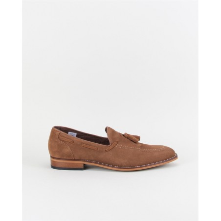 Loafers Homem Com Berloque Camurca Camel Ref: 5002
