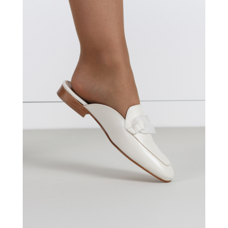 Mules Beges Em Pele Samelli Ref:6877