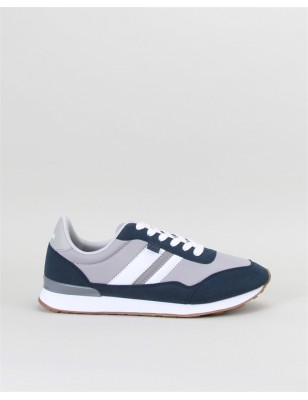 Sapatilhas Homem Cinza Azul E  Branco Refresh Ref: 79160 