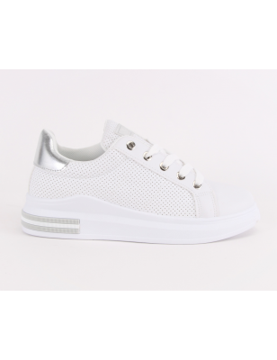 Sapatilhas Branco/Prata Para Senhora A2321S