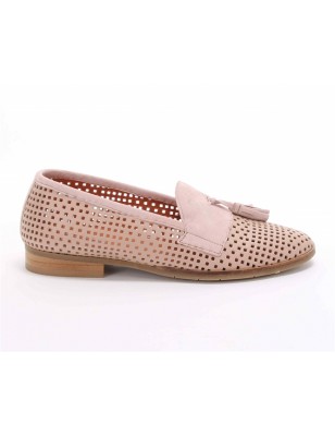 Sapatos Rasos Para Senhora Em Pele Perfurada Nude SACCHI