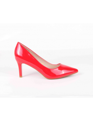 Stiletto Em Verniz Vermelho Ref: JX02V