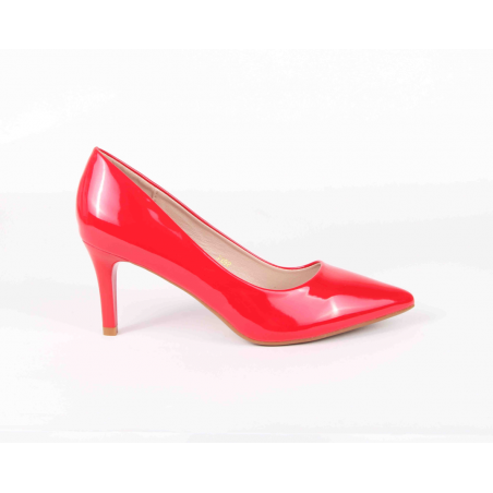 Stiletto Em Verniz Vermelho Ref: JX02V