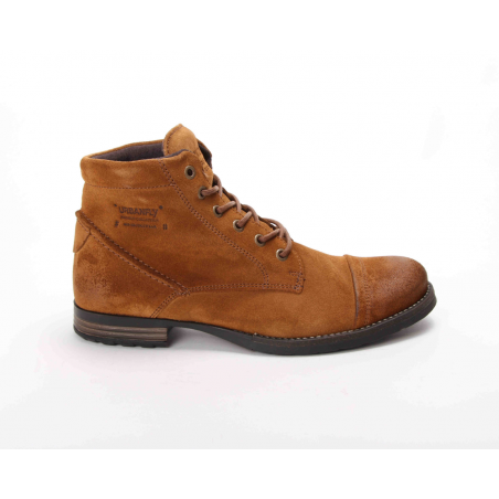 URBANFLY - Botas Em Camurca Camel Meio Cano Para Homem Ref: 6799C
