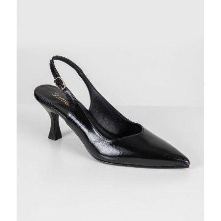 Sapatos Pretos Estilo Stiletto Abertos Atras SAMELLI Ref: 2315PRE