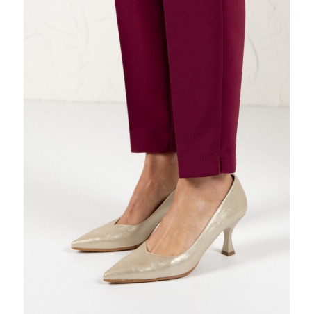 SAMELLI Sapatos Ouro Estilo Stiletto Ref: 2333O