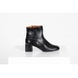 Botas Pretas em Couro de Tacao Medio Ref: 30731