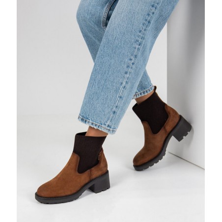 Botins com Elastico Camurca Camel SACCHI Ref: 2437