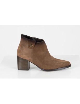 Botins Taupe Tacao Alto SACCHI Ref: 5427