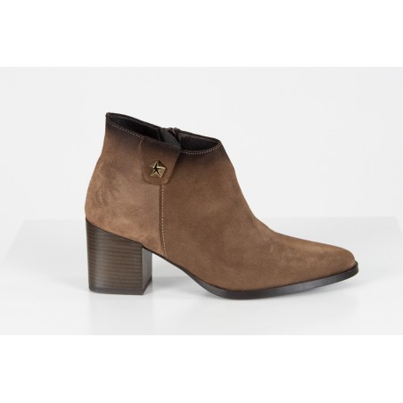 Botins Taupe Tacao Alto SACCHI Ref: 5427