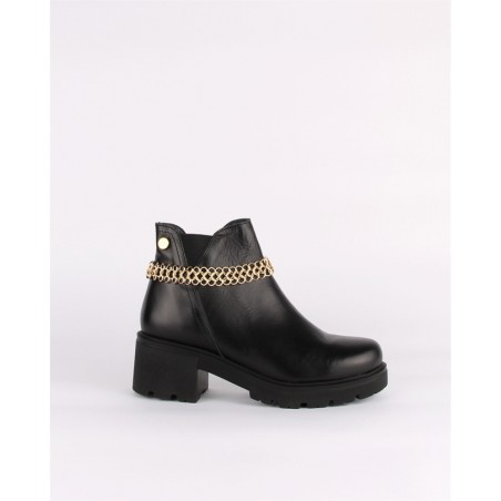 Botins de Cano Curto com Corrente Dourada Ref: 7928