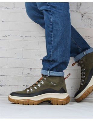 GANT HILLARK COW SUEDE IVY GREEN BLACK Ref: 25633352