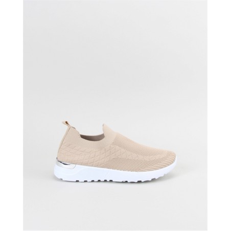 Sapatilhas Em Malha Ultraleves Bege Khaki Ref: K-3