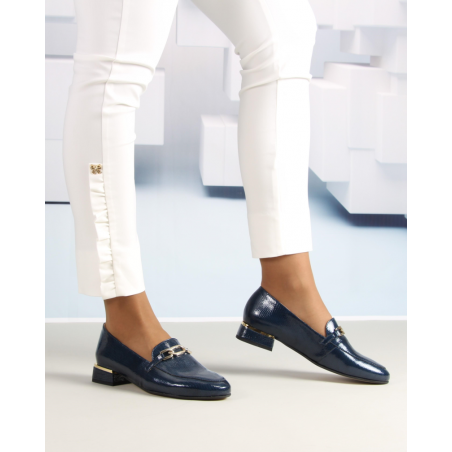 Sapatos Verniz Cobril Azul Samelli Ref:CF2411