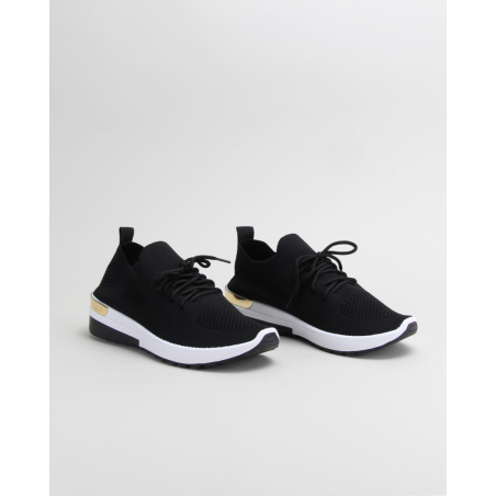 Sapatilhas  Malha  Pormenor Dourado Ref: G-363