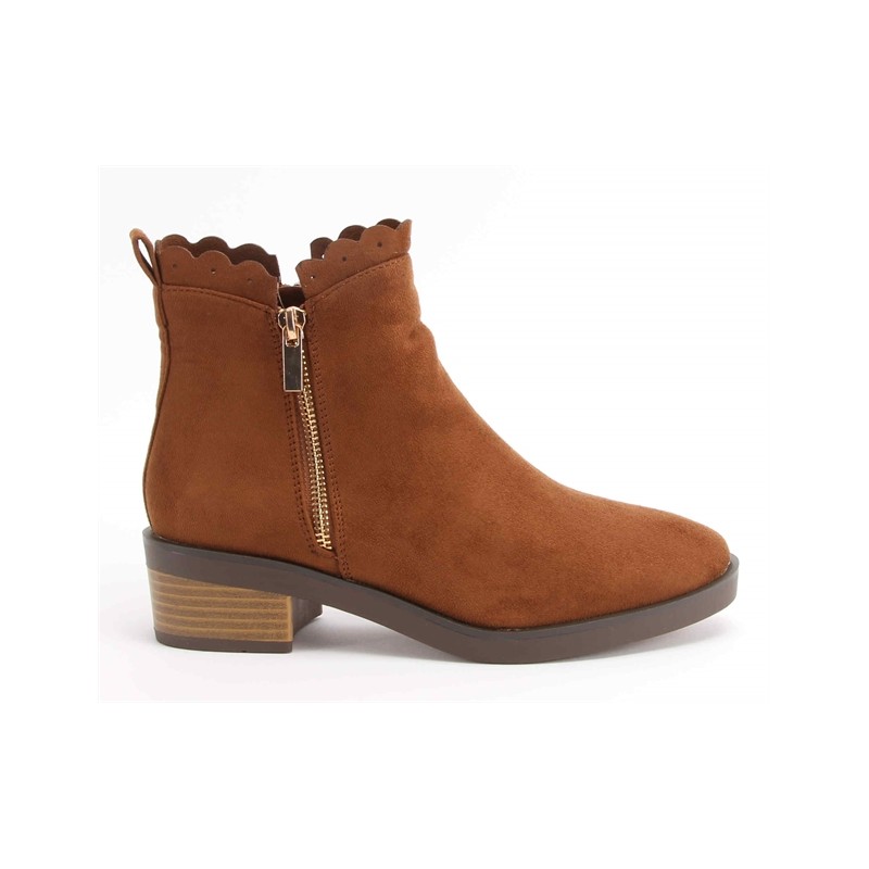 Botas Camel Com Fecho 