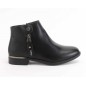 Botas Pretas Com Fecho Lateral De Cano Curto Para Senhora 