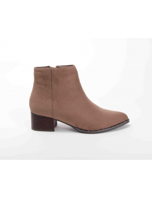 DIFFERENT Botas De Salto Alto Pele De Pessego Taupe Para Senhora Ref: 6829T