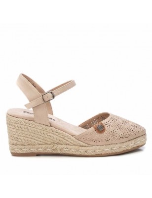 Refresh Sandália de Cunha Bege Ref:172639B