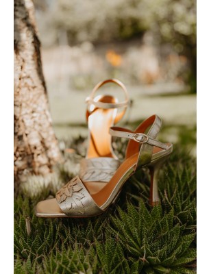 Sandalias Salto Alto Platina SAMELLI Ref: 0001-3524