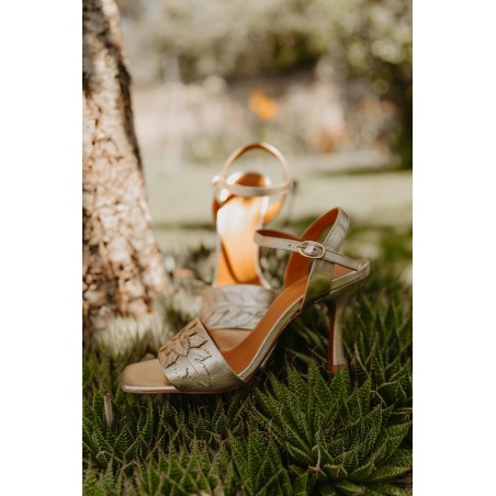 Sandalias Salto Alto Platina SAMELLI Ref: 0001-3524