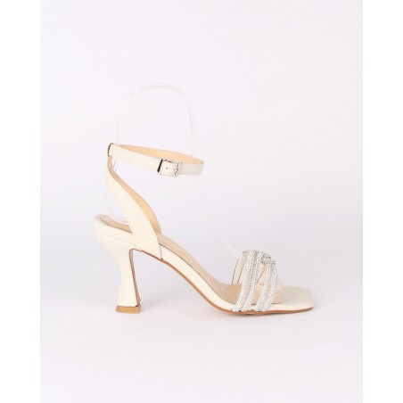 Sandalias Beges Salto Alto LAGES Ref: 8558