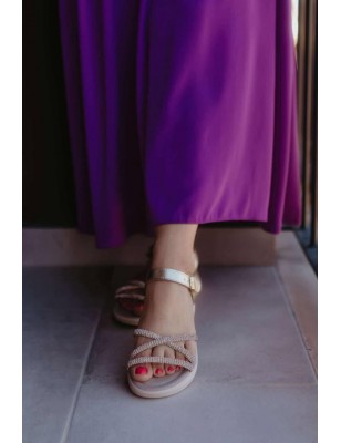 Lages Sandálias em Pele Platino Ref: 2584PL