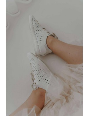 SACCHI SAPATILHAS DE SENHORA BRANCAS/OURO  REF:2848-37B