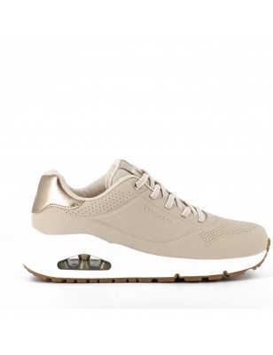 SKECHERS UNO SHIMMER AWAY BEGE  Ref: 155196B